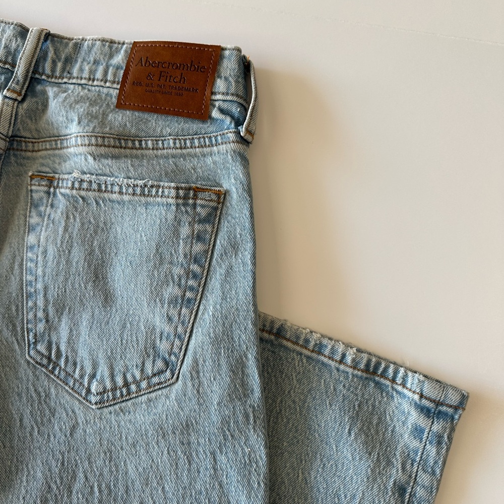 Abercrombie & Fitch Light Blue Vintage Stretch Straight Jeans 28x30 - Picture 8 of 11